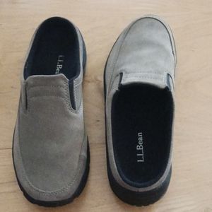 L L Bean Women's Slide in Moss Olive Suede (Size 7 1/2 Medium) EUC